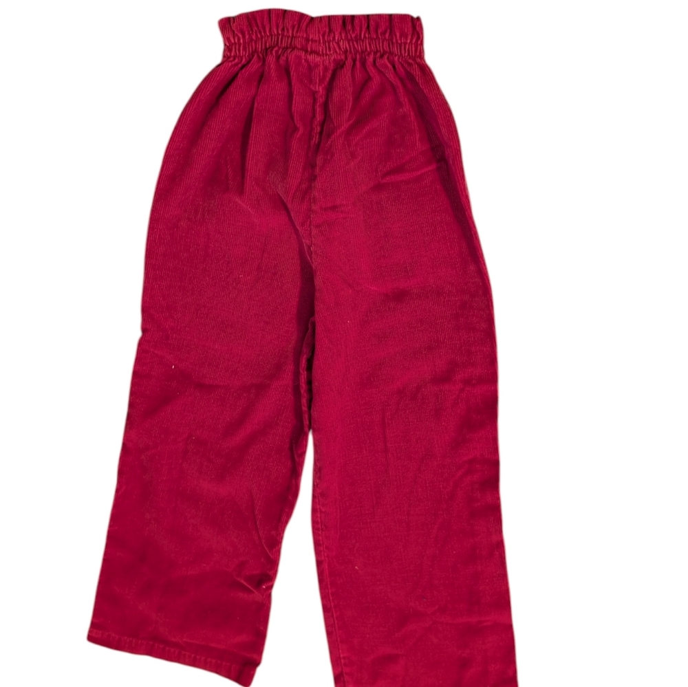 70s 80s Vintage Healthtex Red Corduroy‎ Girls Elastic Waist Pants 5
